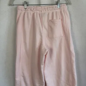Pink Wide Leg Sweatpants Drawstring Joggers Fleece Medium Loungewear‎ Baggy thumbnail 6