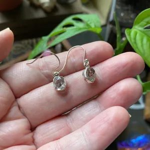 Herkimer Diamond Sterling Silver Dangle Earrings thumbnail 4