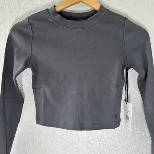 NWT IVL Collective Cotton Jersey Cropped Top‎ Women's Gray XS Athletic Gym thumbnail 4
