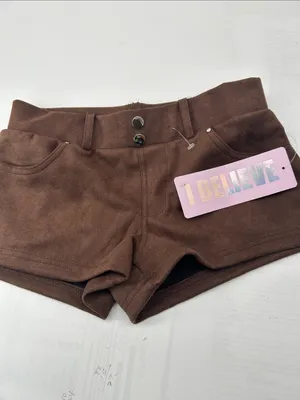 Brown Women's Suede-Look High-Waist Shorts thumbnail 14