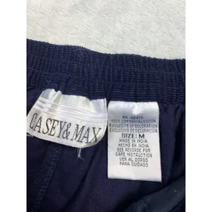 Vintage Women Medium Shorts Mom‎ Casey Max High Rise Pleated Blue Corduroy thumbnail 6