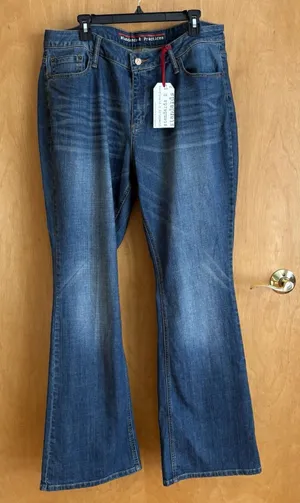 Standards And Practices Clarice Mid‎ rise Bootcut Plus Size 20 NWT Blue thumbnail 1