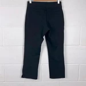 Quince women’s pull on black ponte cropped straight leg dress pant size S thumbnail 5