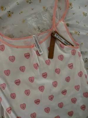 SKIMS POINTELLE TANK Snow Lace Hearts sz L thumbnail 6