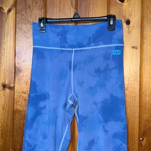 Blue Tie-Dye Yoga Pants PINK Victoria’s Secret large lounge pants high waisted thumbnail 3