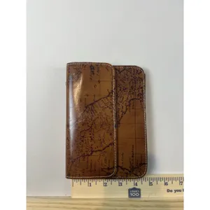 Patricia Nash Map Leather Wallet Brown Size 7x4.5 Vintage Style thumbnail 3