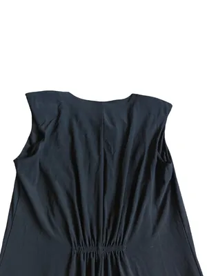 Komarov Black Ruched Cowl Neck Shift Dress Sleeveless Cocktail Medium Women's thumbnail 7