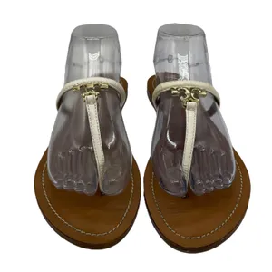 Tory Burch 'T' Logo Leather Thong Sandal - White - 9 thumbnail 3