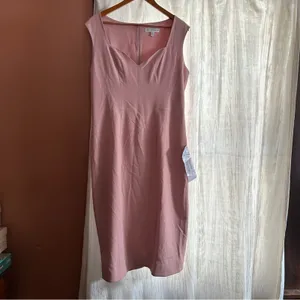 Dress The Population Elle Sheath‎ Dress Sweatheart Neckline Pink NEW Size XL thumbnail 3