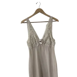 FREE PEOPLE Intimately Country Side Slip Lace Night Gown Satin Maxi Dress thumbnail 4