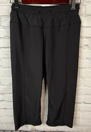 Lululemon Step‎ Lively Crop Womens Sz 2 Black Yoga Pants dance studio street thumbnail 1