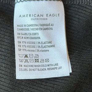 NWOT American Eagle Soft & Sexy Ribbed Black Sleeveless Peplum Top size S thumbnail 11