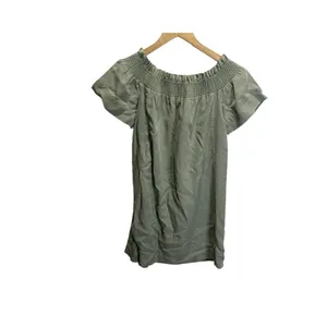 VINEYARD VINES‎ DRESS Madison Off The Shoulder Garment Dyed GREEN SIZE XS thumbnail 2
