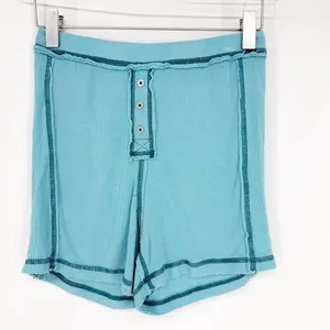 Urban Outfitters Out From Under High Waist Lounge‎ Shorts Women's Size M Blue thumbnail 2