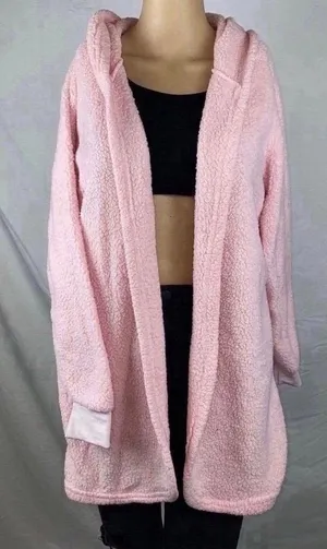 Hooded Cardigan Pink thumbnail 1