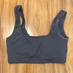 Garage Black Ribbed Women's Bralette thumbnail 1