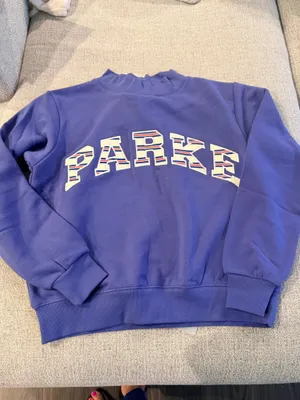NIB Parke coastal Americana Varsity Mockneck size S/M relaxed fit thumbnail 7