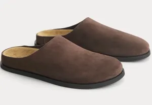 EVERLANE Suede Leather Brown Slip On Mules Clogs thumbnail 1