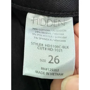 Hidden Jeans Women 28 (US Size 6) Black Boot Cut High Rise Hipster Stretch thumbnail 3