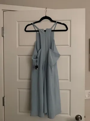 Lulus Light Blue Halter Midi Dress - Women thumbnail 2