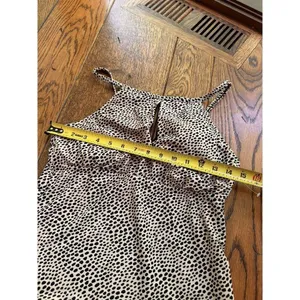 Ellen Tracy Cheetah Animal Print Tankini Swim Top Only Women's Size 12 thumbnail 2
