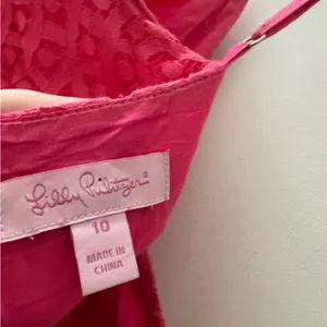 Lilly Pulitzer Karina Lipstick Pink‎ Lace Empire Waist Dress Adorable thumbnail 8