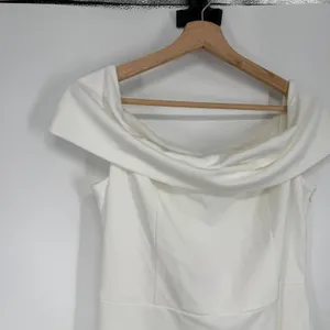 Lulus Off the Shoulder Mermaid Maxi Dress Size XL White Wedding Elopement thumbnail 3