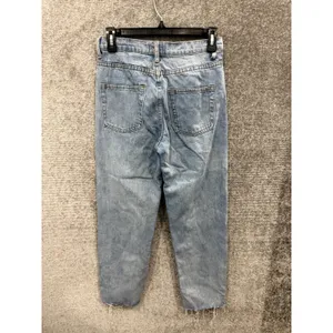 Princess Polly Women Jeans 4 Light Blue Mom High Rise Raw Hem Button Fly thumbnail 6
