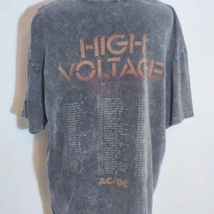 AC/DC Gray Distressed T-Shirt Size Small/Medium Unisex ACDC Tee thumbnail 6