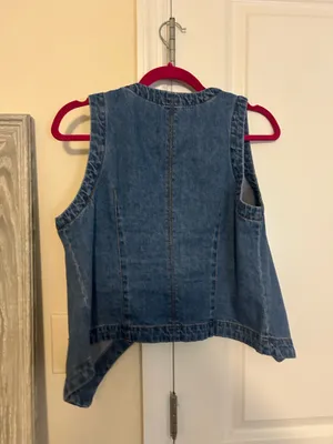Denim vest top Blue thumbnail 2