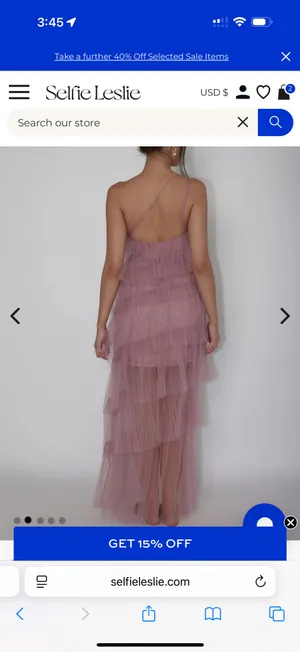 Tulle maxi dress selfie Leslie thumbnail 2