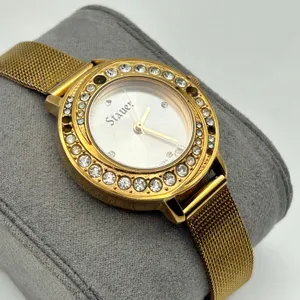 Stauer Gold-tone Swirling Stunner Crystal Bezel Women's Watch Working thumbnail 3