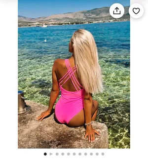 One Piece Neon Pink High Cut Swimsuit thumbnail 2