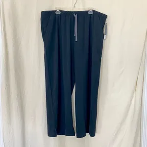 NWT Easy Stretch Women's Hunter 6-Pocket Wide Leg Scrub Pants Black Size 2X P thumbnail 2