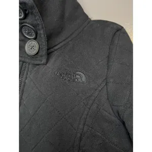 The North Face Caroluna Coat Women Lrg Black Quilted Fleece Lined Zip Jacket thumbnail 2