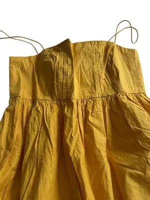 Anthropologie Maeve yellow Babydoll Top Spaghetti strap Size Medium Tunic thumbnail 5