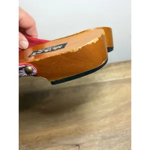 Vintage Japanese Geta Wooden Platform Sandals Purple Asanoha 7 thumbnail 9