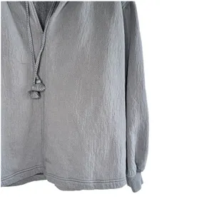 Aerie Easy Street Sweatshirt XS Gray Oversized Slouchy Tunic Tassel Coastal Boho thumbnail 7