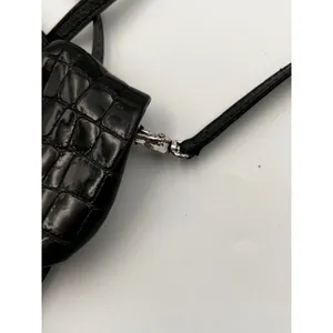 Brighton Black Croc Embossed Patent Leather Small Crossbody‎ Bag Designer Purse thumbnail 7
