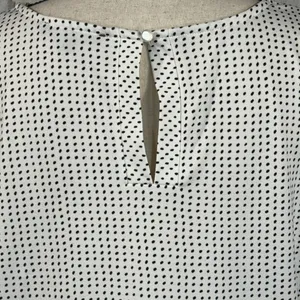Adrianna Papell Large Top Polka Dot 3/4 Balloon Sleeves Keyhole Neck Multi thumbnail 6