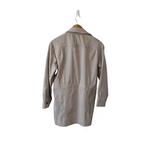 Zara Woman beige faux suede button front camel brown Duster Coat Jacket SZ M‎ thumbnail 2