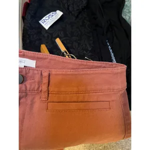 Loft Womens Size 4 Flare Wide-Leg Crop Jeans in Coral Pink Orange Stretch Cotton thumbnail 11
