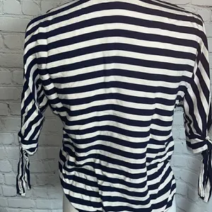 Zara Woman - Navy White Striped Blouse - S thumbnail 3