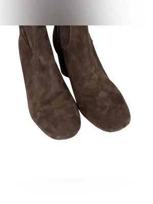NYDJ Taluha Brown Faux Stretch Suede Knee High Block Heel Boots Size 9‎ thumbnail 3