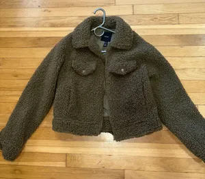 Green sherpa jacket thumbnail 1