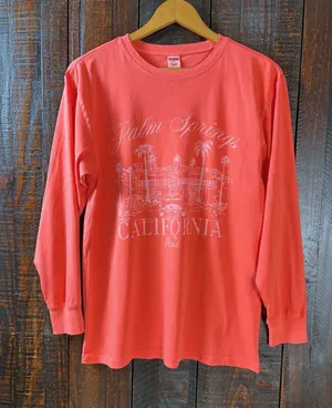 Palm Springs California Long-Sleeve Tee - Coral - PINK Victoria’s Secret thumbnail 1