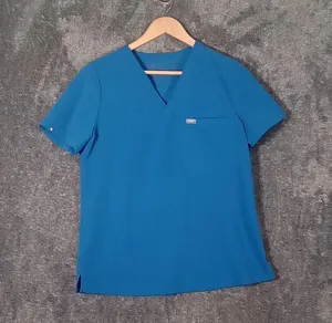 Figs Catarina scrub women's top blue size Medium thumbnail 2