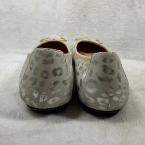 Vionic Minna Ballet Flats Metallic Leopard Print Cream Silver Orthotic Size 7.5 thumbnail 5