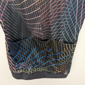 AGU Cycling Jersey Womens Large Black Multi Nocturnal Lines Performance Bike EUC thumbnail 10