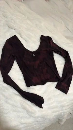 Lululemon Align Long Sleeve Shirt Diamond Dye Cassis Black thumbnail 4